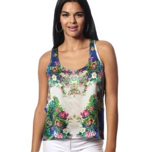 Amrita Singh Sonia High/Low Silk Top - size Med - NWT